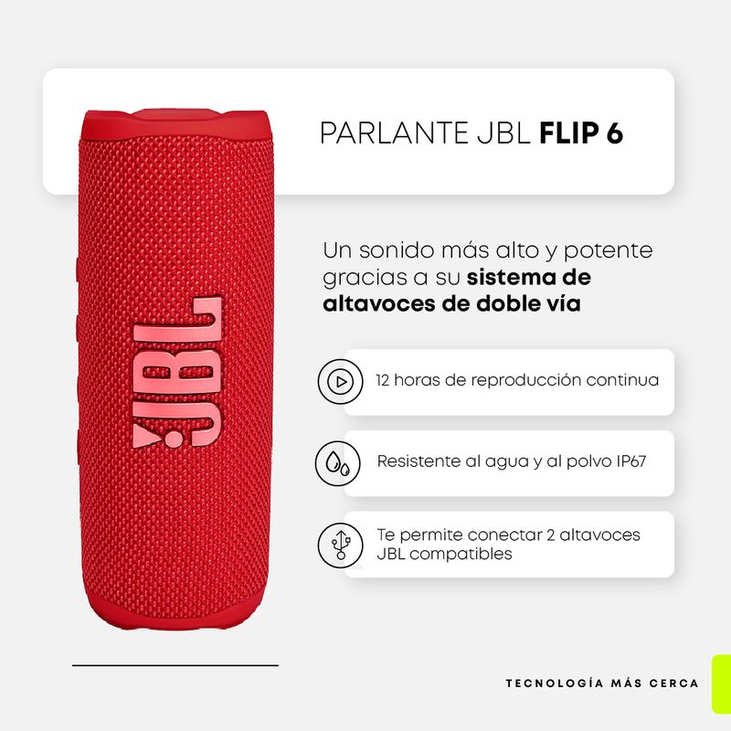 Parlante-JBL-Flip-6-Rojo