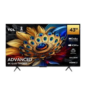 Televisor TCL 43" Smart TV 4K UHD QLED 43C655 Google TV Negro