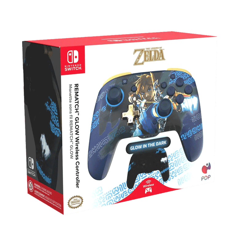 Control-Inalambrico-PDP-Nintendo-Switch-Rematch-Glow-Link-Zelda-Azul