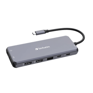 Multipuerto HUB USB-C Pro Verbatim CMH-14 Gris