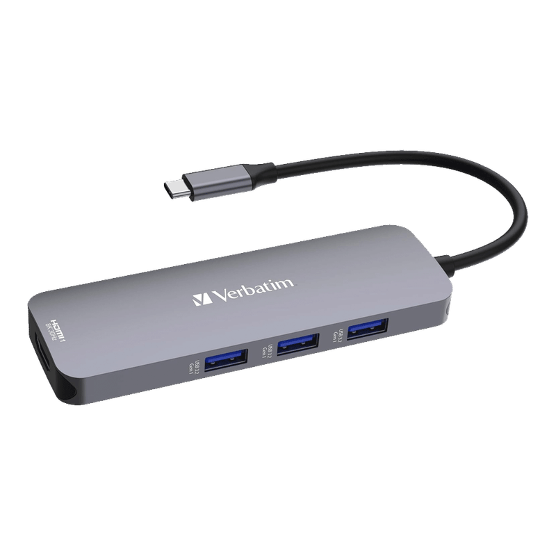 Multipuerto-HUB-USB-C-Pro-Verbatim-CMH-05-Gris-1