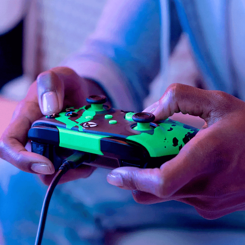 Control-Cableado-PDP-Xbox-Rematch-Glow-Verde-Negro-3