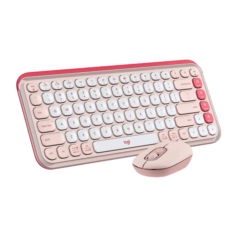 Combo-Teclado-Mouse-Inalambrico-Logitech-Pop-Icon-Rosado-1